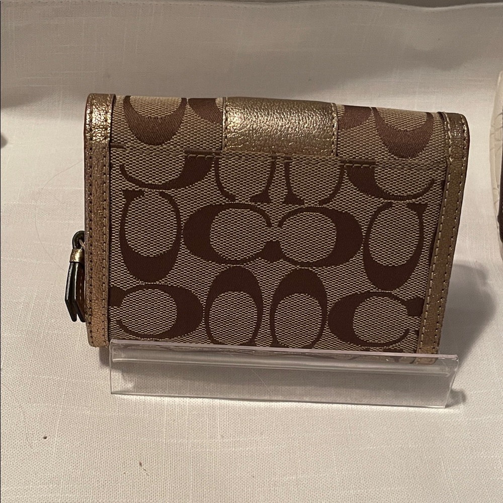 Coach Brown and Gold Wallet - Picture 2 of 3